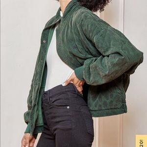 Animal Instincts Forest Green Leopard Print Jacket